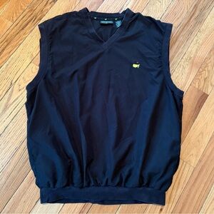 Masters Collection Golf Vest Mens Size XL Black Sleeveless Pullover Windbreaker